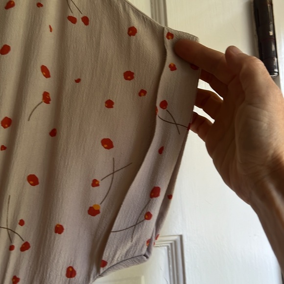 Oak + Fort Floral Print Cream Midi Dress (Small) - Picture 5 of 11